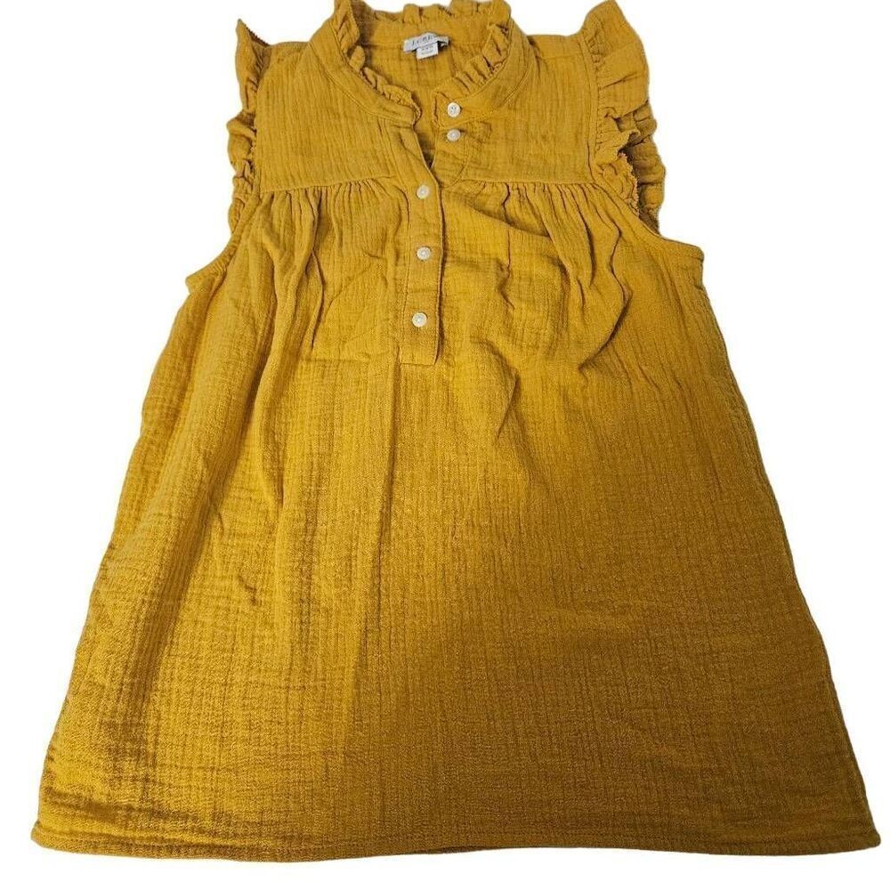 J.crew mustard yellow women top